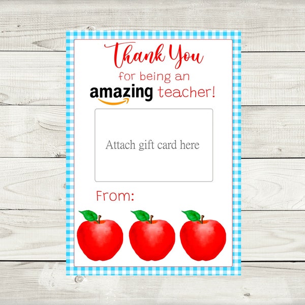 Teacher Gift Card Holder, Amazon