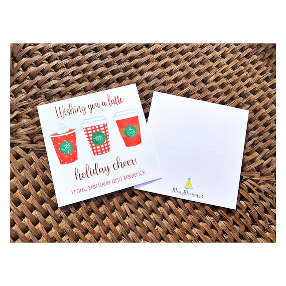 Printed and Digital Options Personalized Merry Christmas Holiday Gift Tag