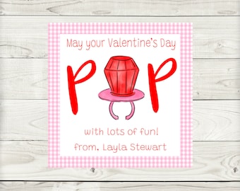 Valentine Tags & Stickers, Ring Pop