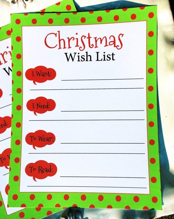 printable christmas wish list digital christmas wish list christmas list christmas list guide printable christmas list digital list printable christmas list
