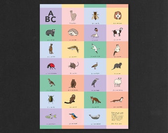 A-Z animal poster | Print