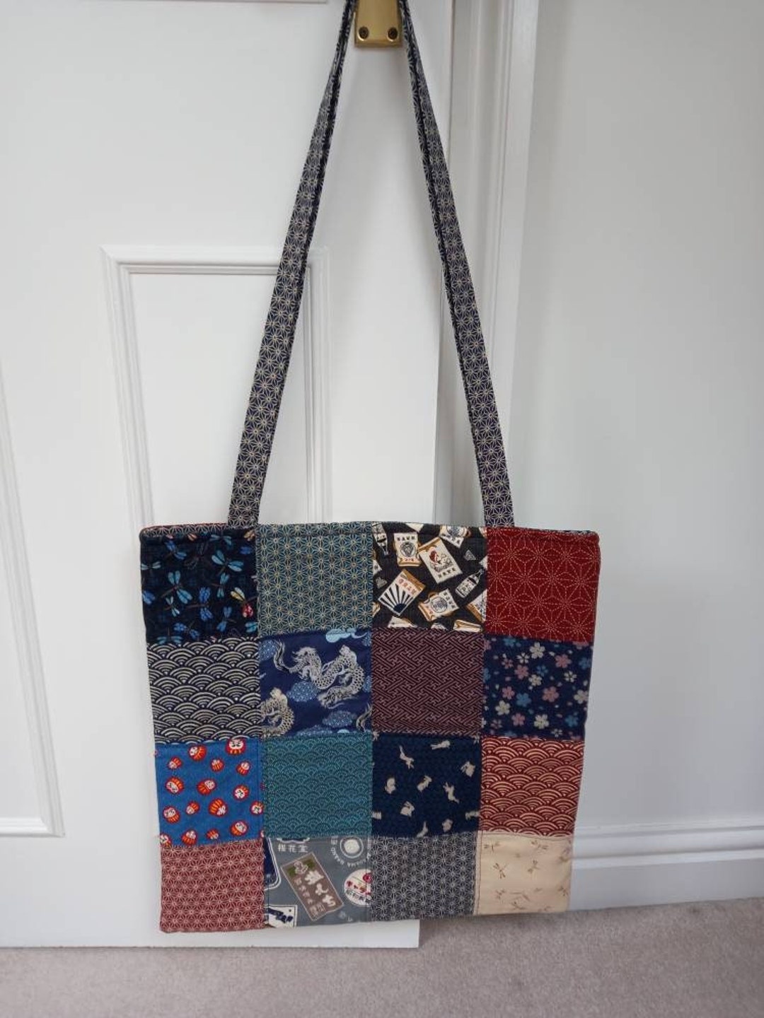 RRL 　 Indigo Striped Patchwork Tote Indigo Striped Patchwork Tote - MILWORKS