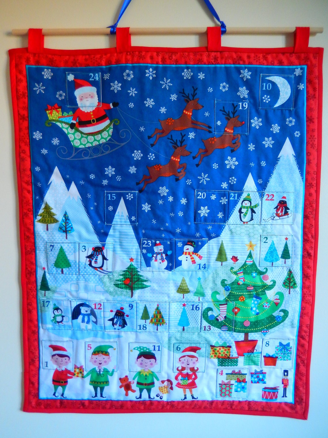 Reusable Fabric Advent Calendar Handmade Advent Calendar With Etsy UK