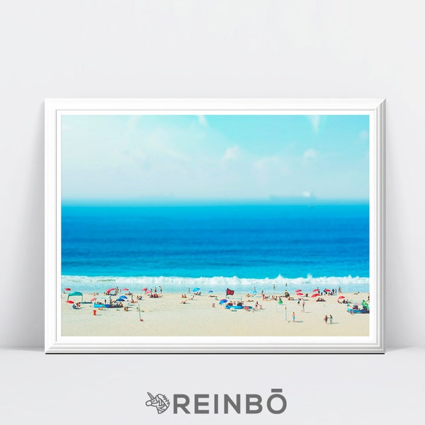 Beach Photography, Wall Art Print, Ocean Water, People, Art Print, Photo, Printable Large Poster, Digital Download, Modern Contemporary,