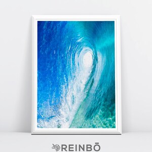 Wave Wall Print, Wave Poster, Blue Wave Print, Coastal Poster, Wave Printable, Ocean Poster, Coastal Wall Print, Decor, Coastal Printable