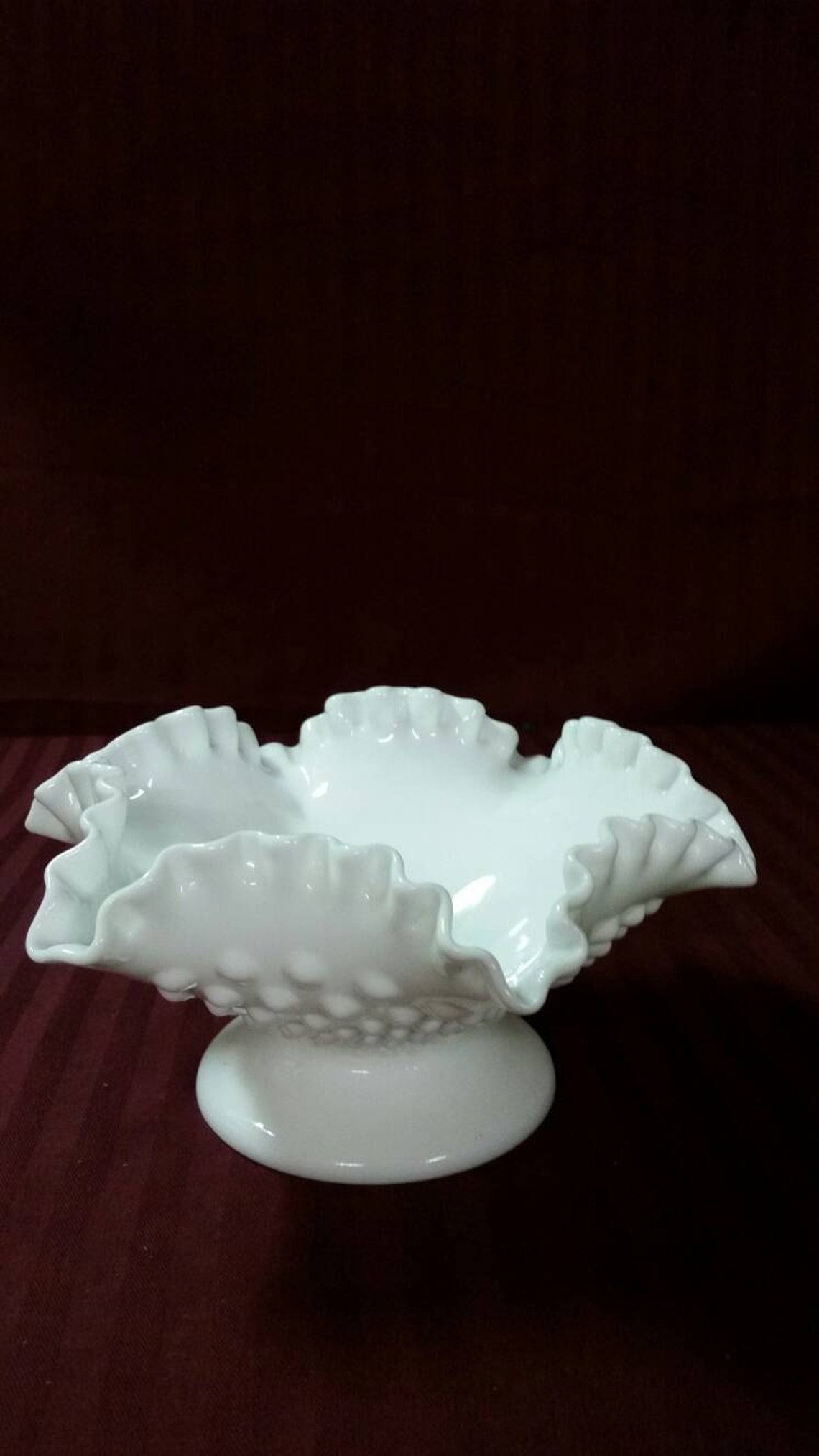 Fenton Milk Glass Hobnail Candy Dish. Buyers Choice One Etsy