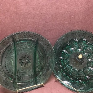 Spruce Green Tiara Sandwich 12 inch deviled egg platter, or Divided Serving Tray