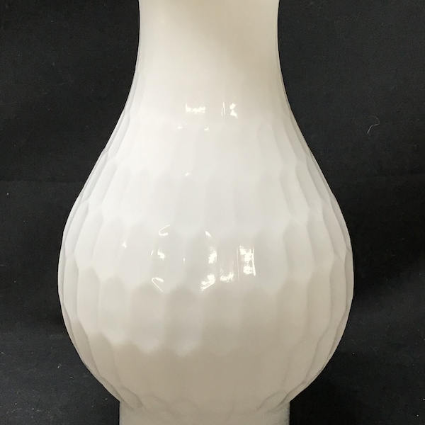 Milk Glass lamp Chimney/Shade globe. Thumbprint pattern
