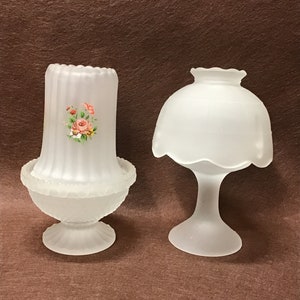 Vintage  frosted candle lamp, fairy lamp 2 piece. 2 styles to choose from