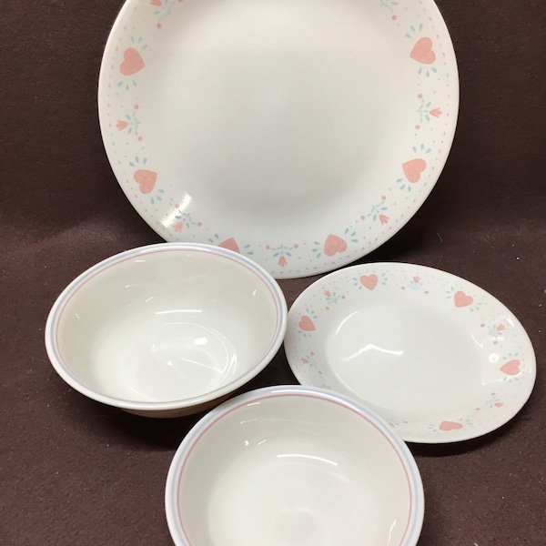 Vintage Corelle replacement dinnerware. Discontinued Forever Yours pattern