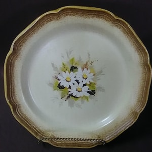 Vintage Mikasa Stoneware Whole Wheat Loves Me, plates.  Set of 2