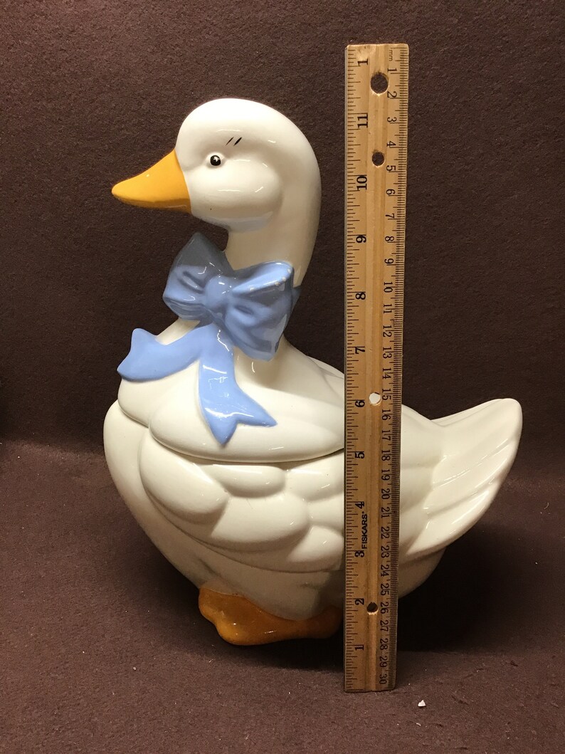 Ceramic duck cookie jar | Etsy