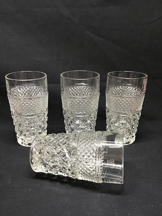 Vintage Anchor Hocking Wexford Glasses. 10 Ounce Flat Bottom Etsy