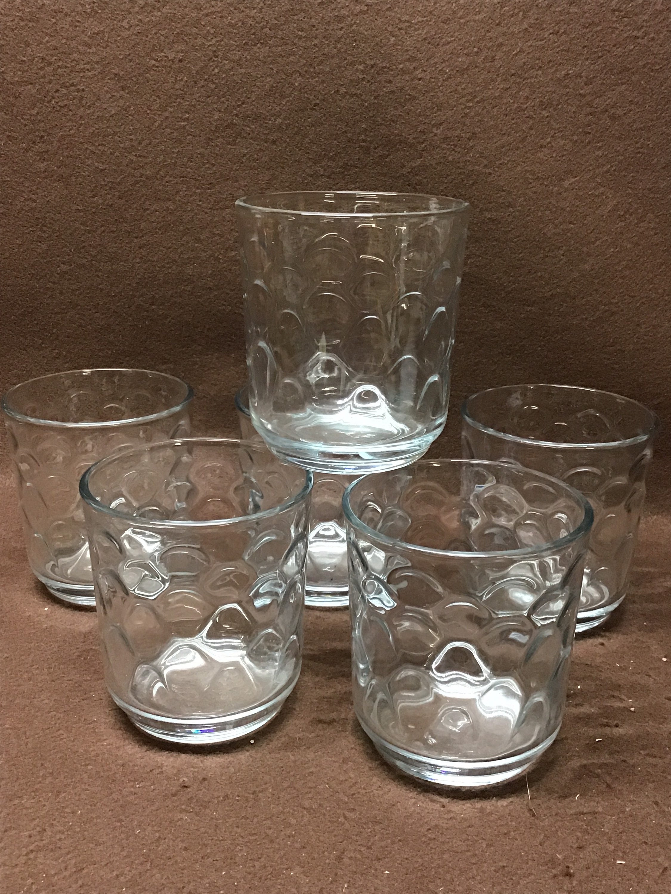 Vintage Libby Dots Glasses. Set of 4 Glasses. 16 Ounce Capacity 