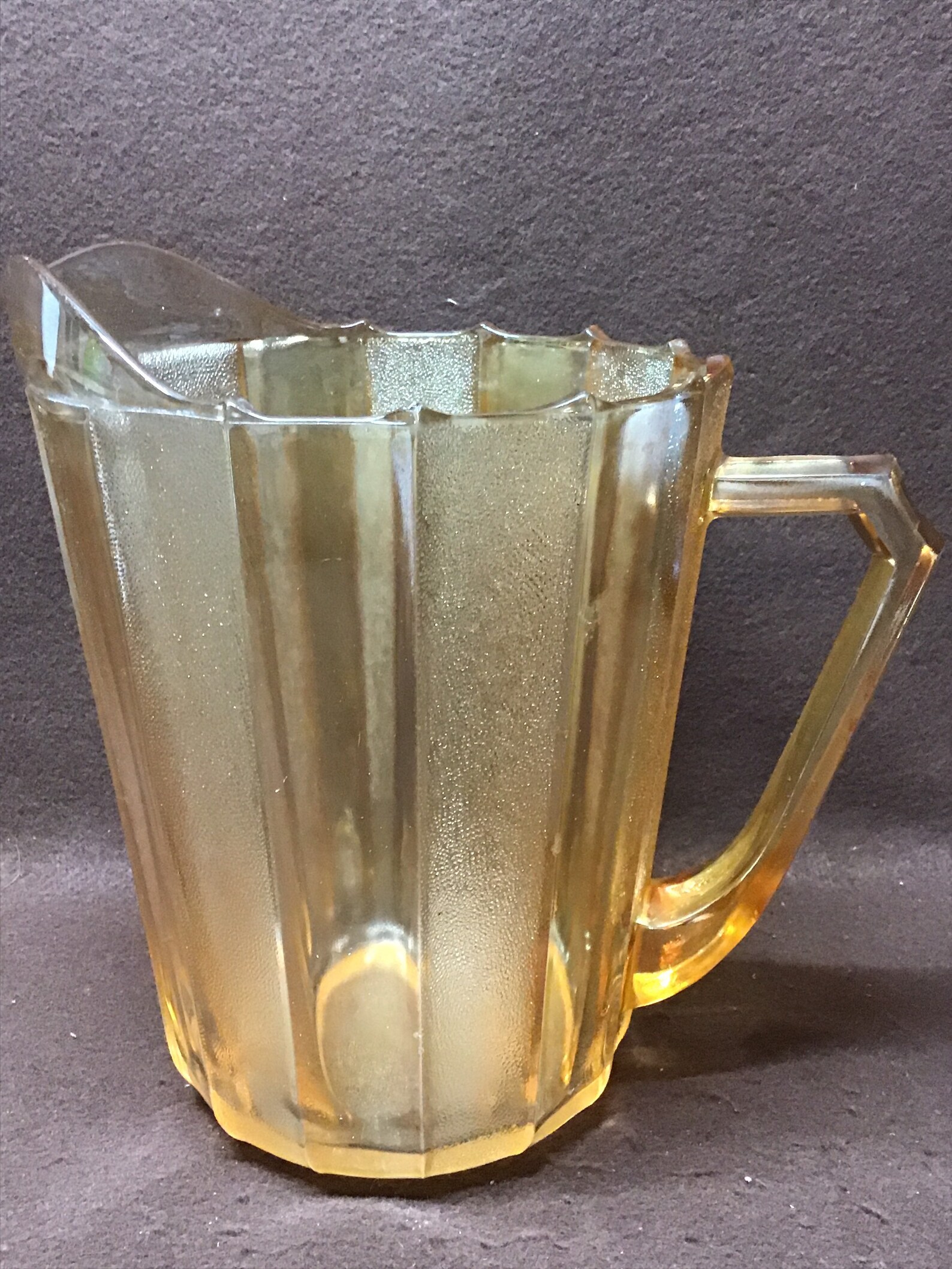 Iridescent Depression Glass Pitcher. 64 Ounce Capacity. Etsy