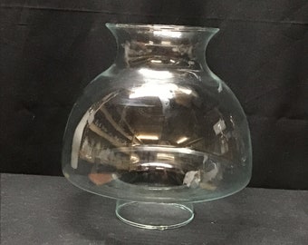 Clear glass Hurricane Oil lamp shade/globe. 7 inch