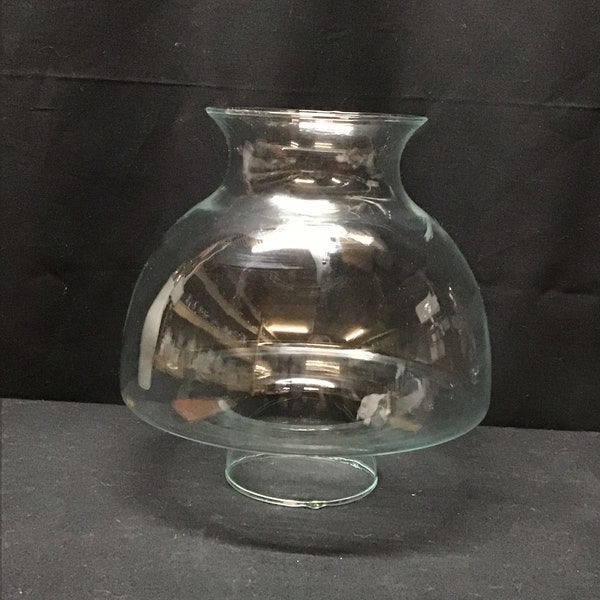 Clear glass Hurricane Oil lamp shade/globe. 7 inch