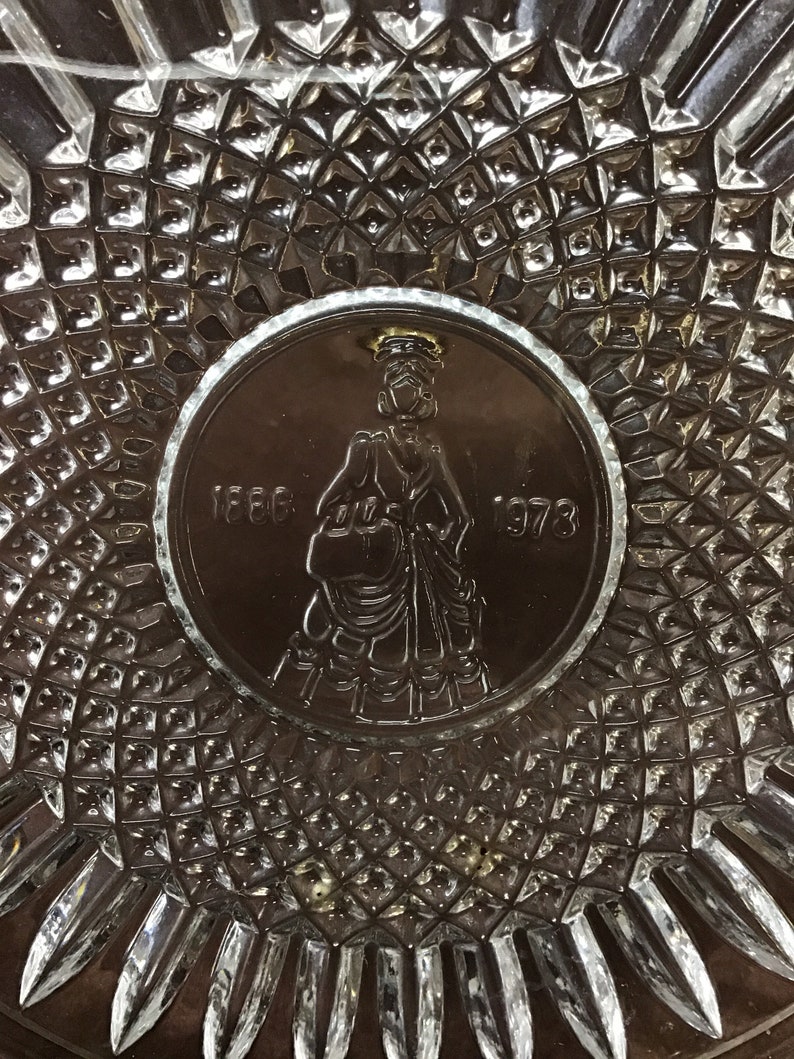 Fostoria American Lead Crystal plate. Avon 1978 Stratton Etsy