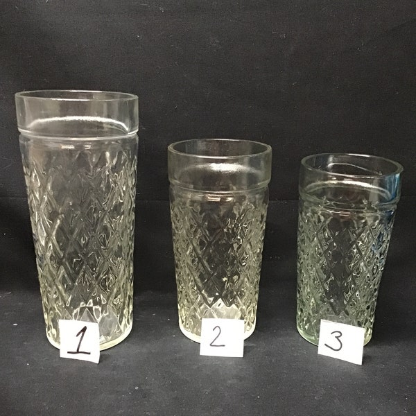 Vintage Jelly Jar glasses, tumblers. Set of 4. Choose from 10 ounce, 12 ounce or 20 ounce