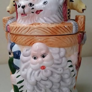 Vintage ceramic Noahs Ark cookie jar