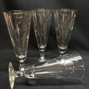 Vintage Princess House Wine, Champagne, glasses.  Heritage Collection. Set of 4