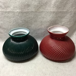 Ribbed Light Shades. 8 inches wide. Different color and styles to choose from.