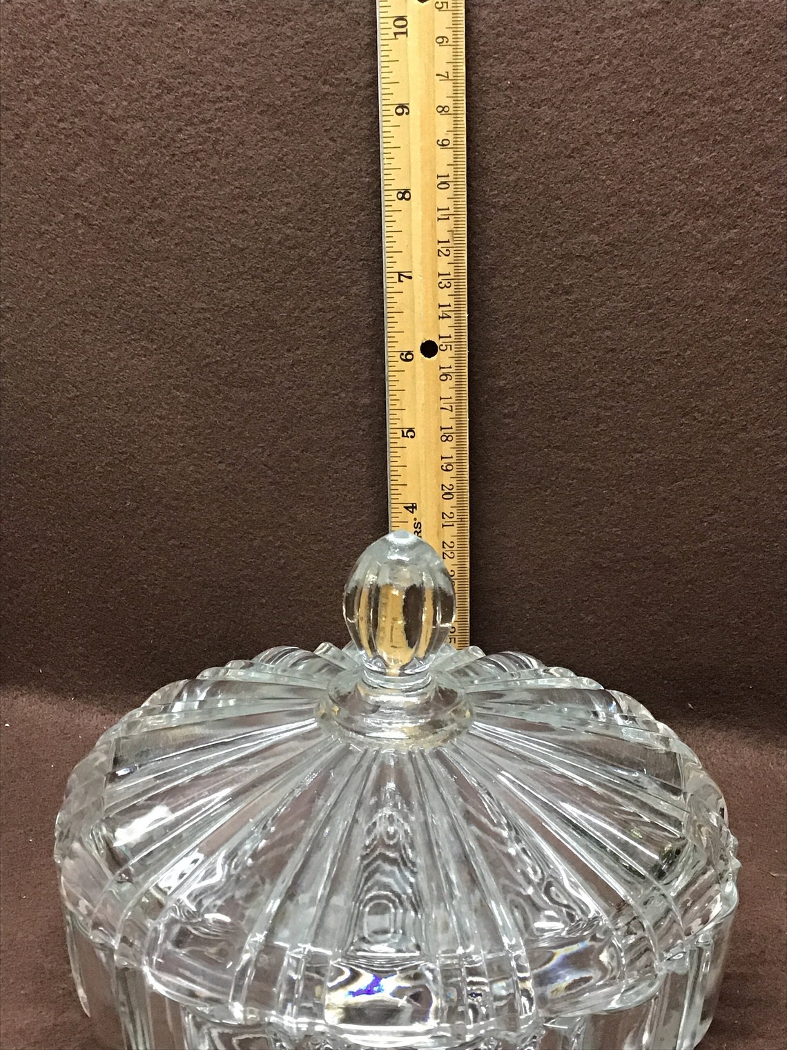 Clear Glass Candy Dish With Lid. Etsy