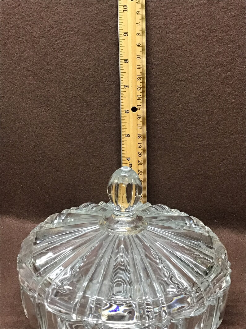 Clear Glass Candy Dish With Lid. Etsy