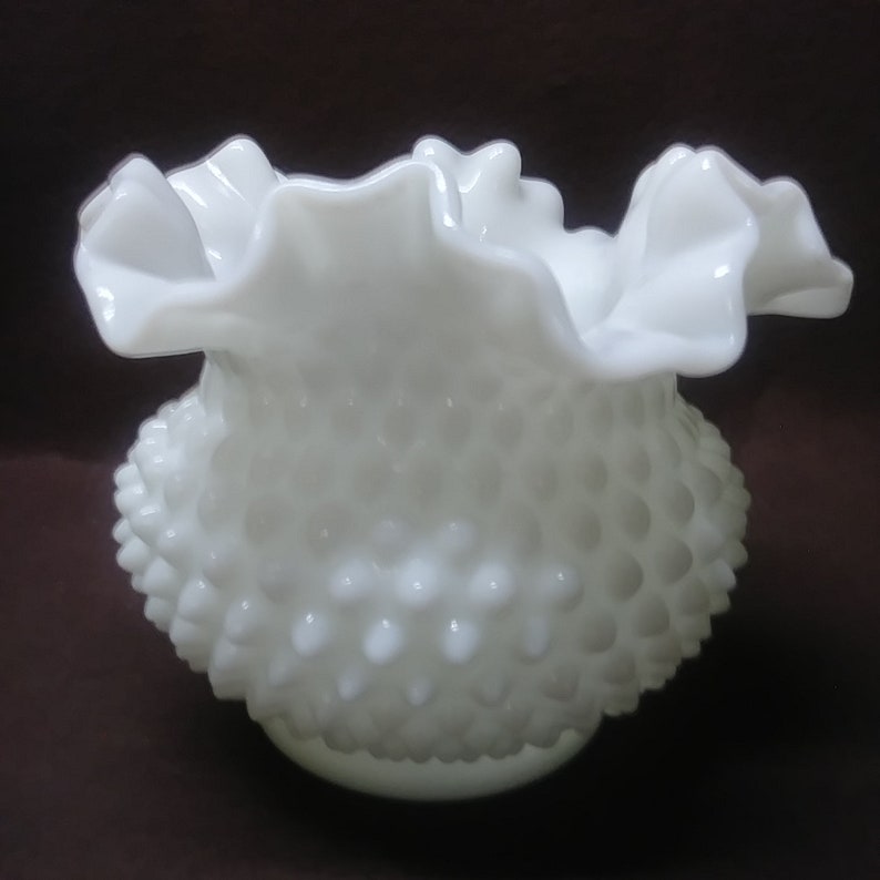 Fenton Milk Glass Depression Glass Pedestal or Round Base Etsy