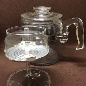 60s vintage Percmaster glass carafe coffee maker, stovetop perculator