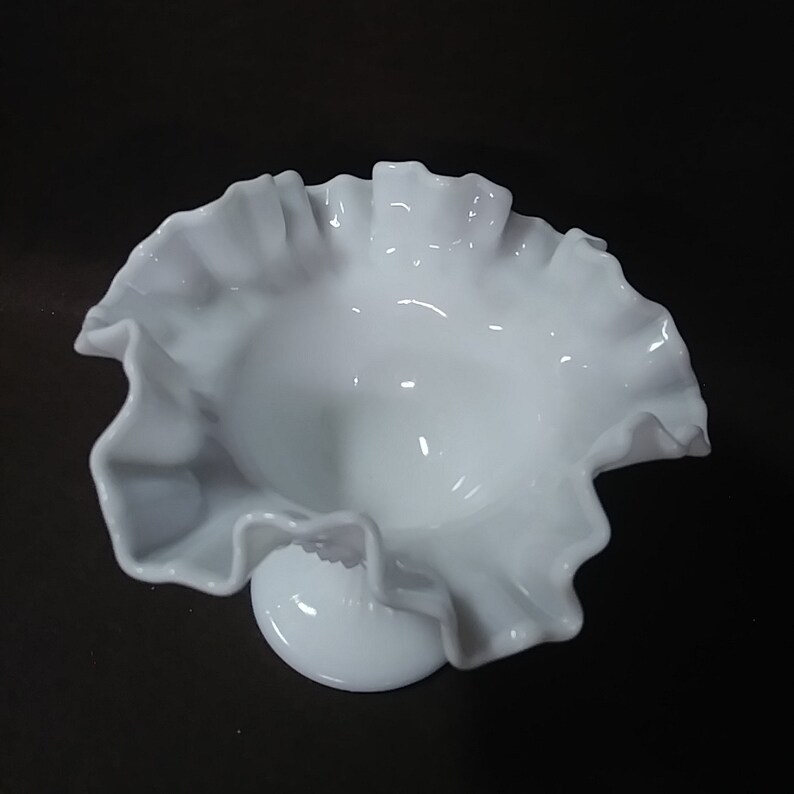 Fenton Milk Glass Depression Glass Pedestal or Round Base Etsy