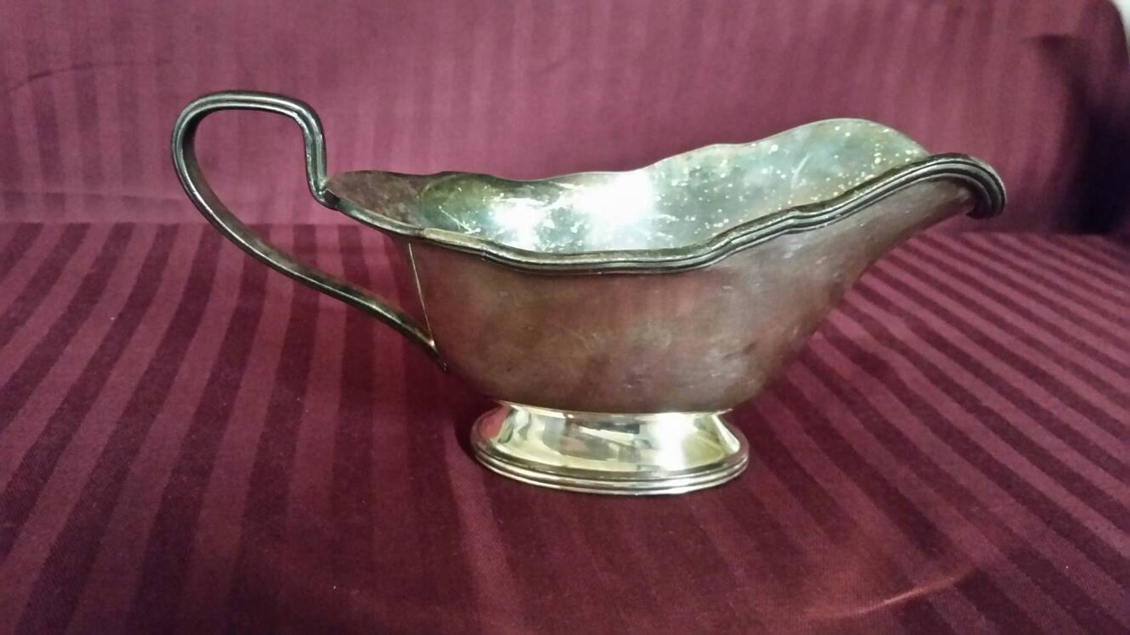 Vintage Silver Plated Gravy Bowl. L.B.S Co Sheffield Etsy