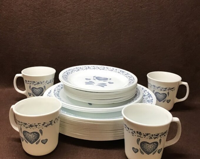 Corelle Yellow & Blue Floral Luncheon Plate One Good Etsy