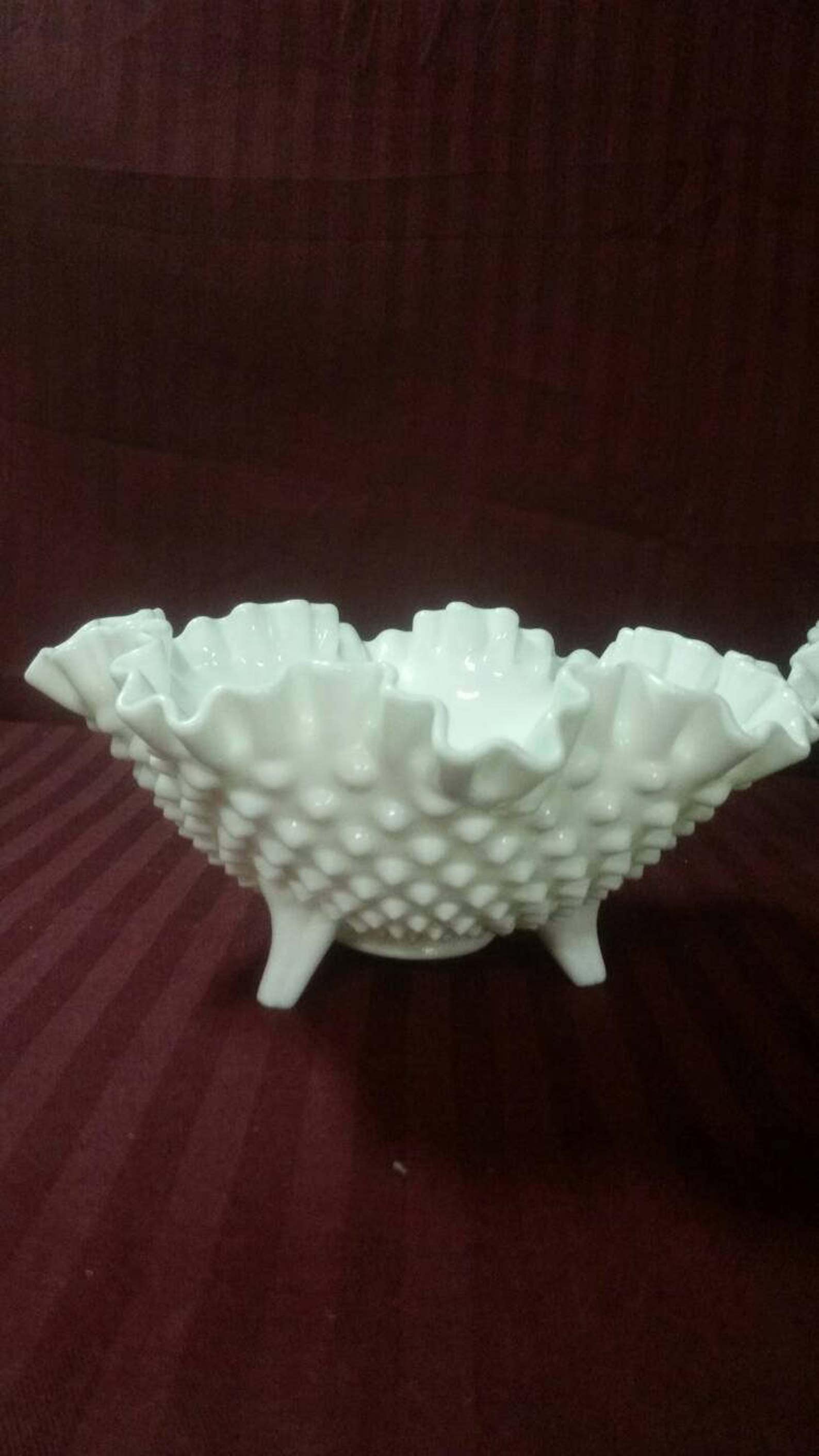 Fenton Milk Glass Hobnail Candy Dish. Buyers Choice One Etsy