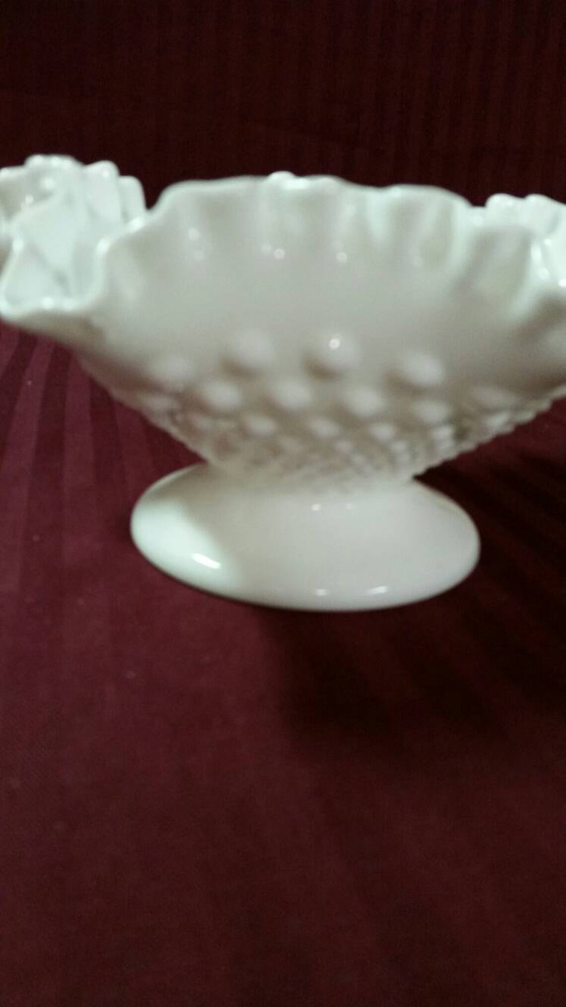 Fenton Milk Glass Hobnail Candy Dish. Buyers Choice One Etsy