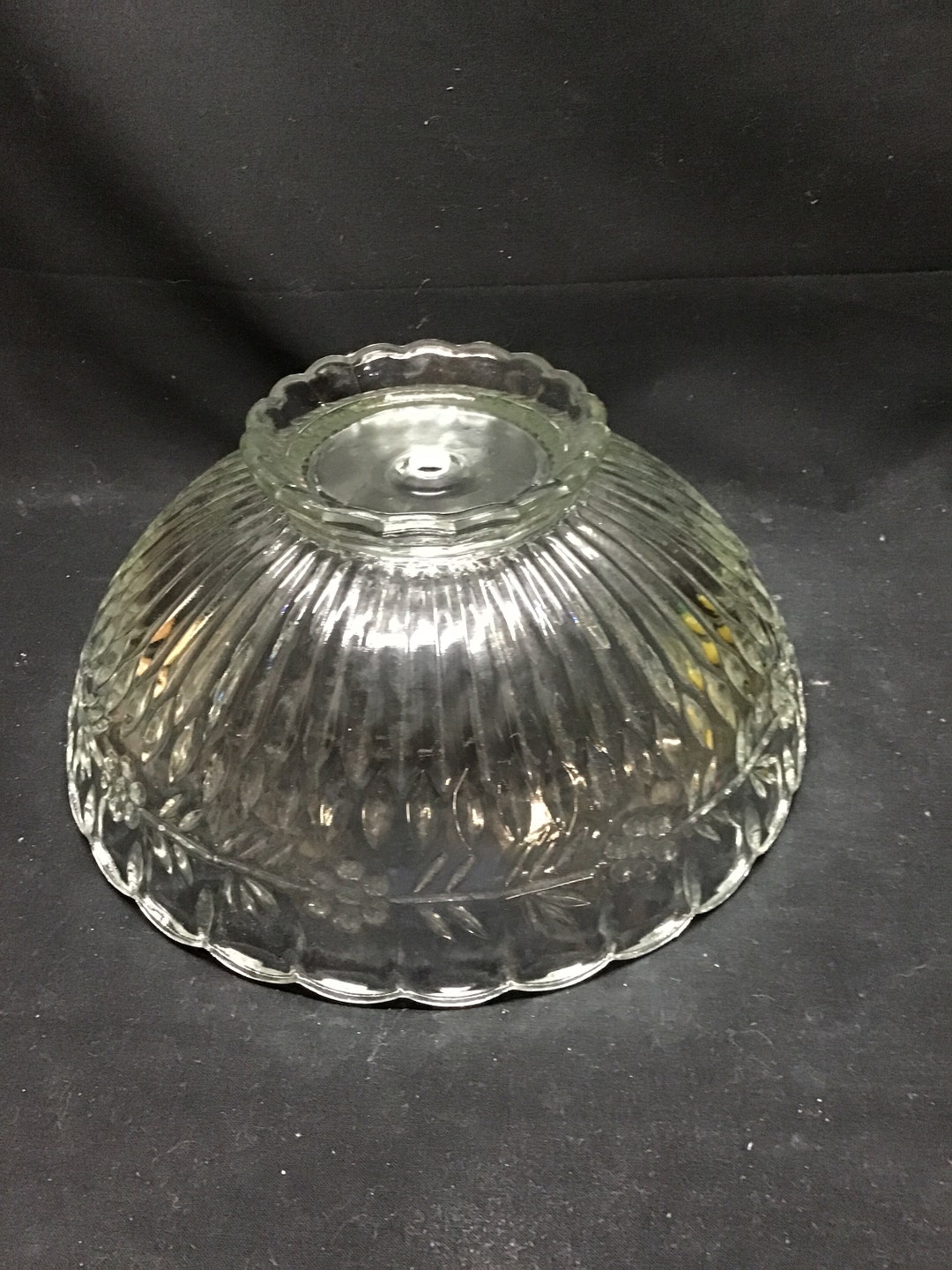 Clear Glass Lamp Shade Globe. Scalloped, Ribbed, Floral Pattern Etsy