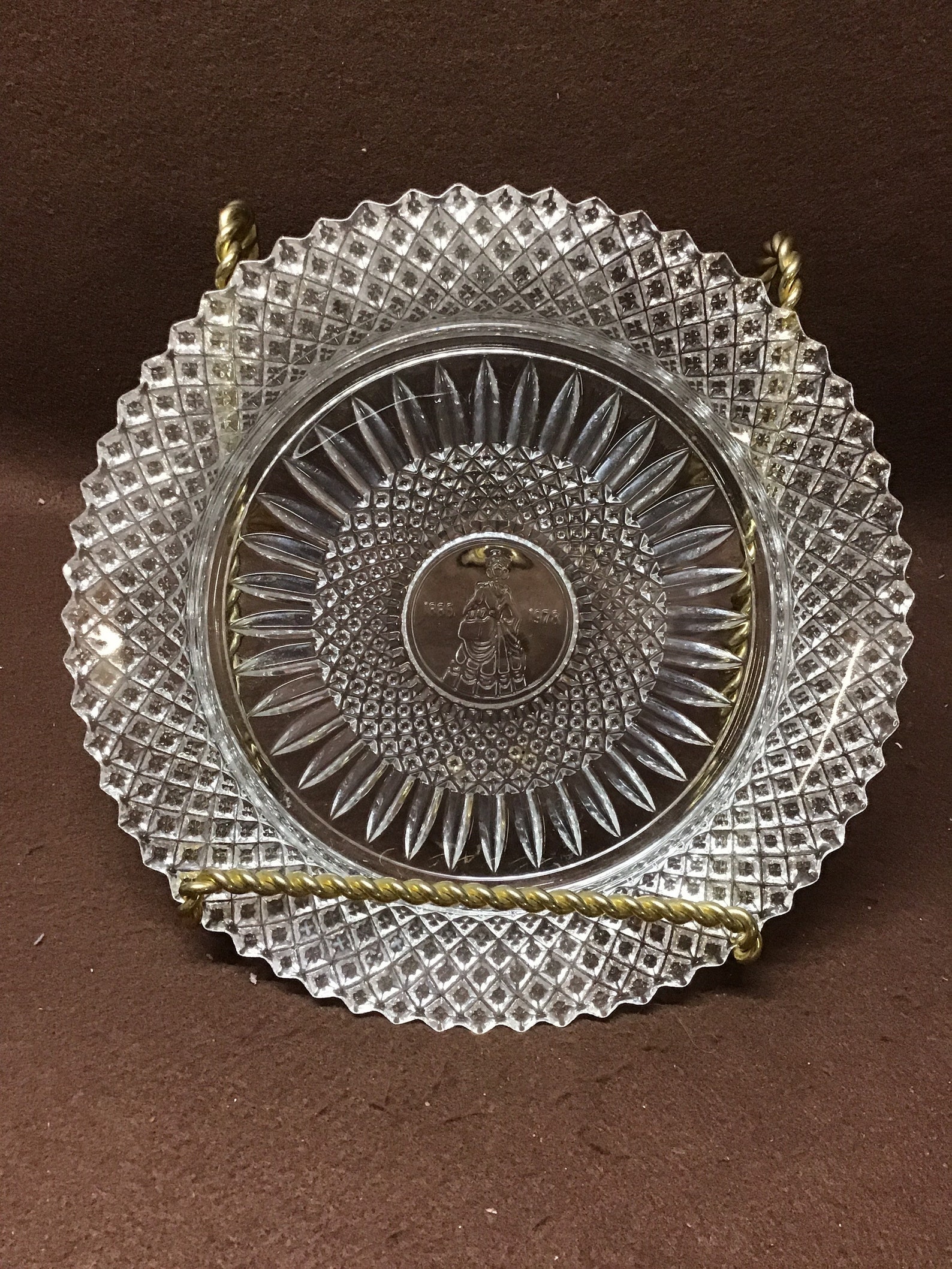 Fostoria American Lead Crystal plate. Avon 1978 Stratton Etsy