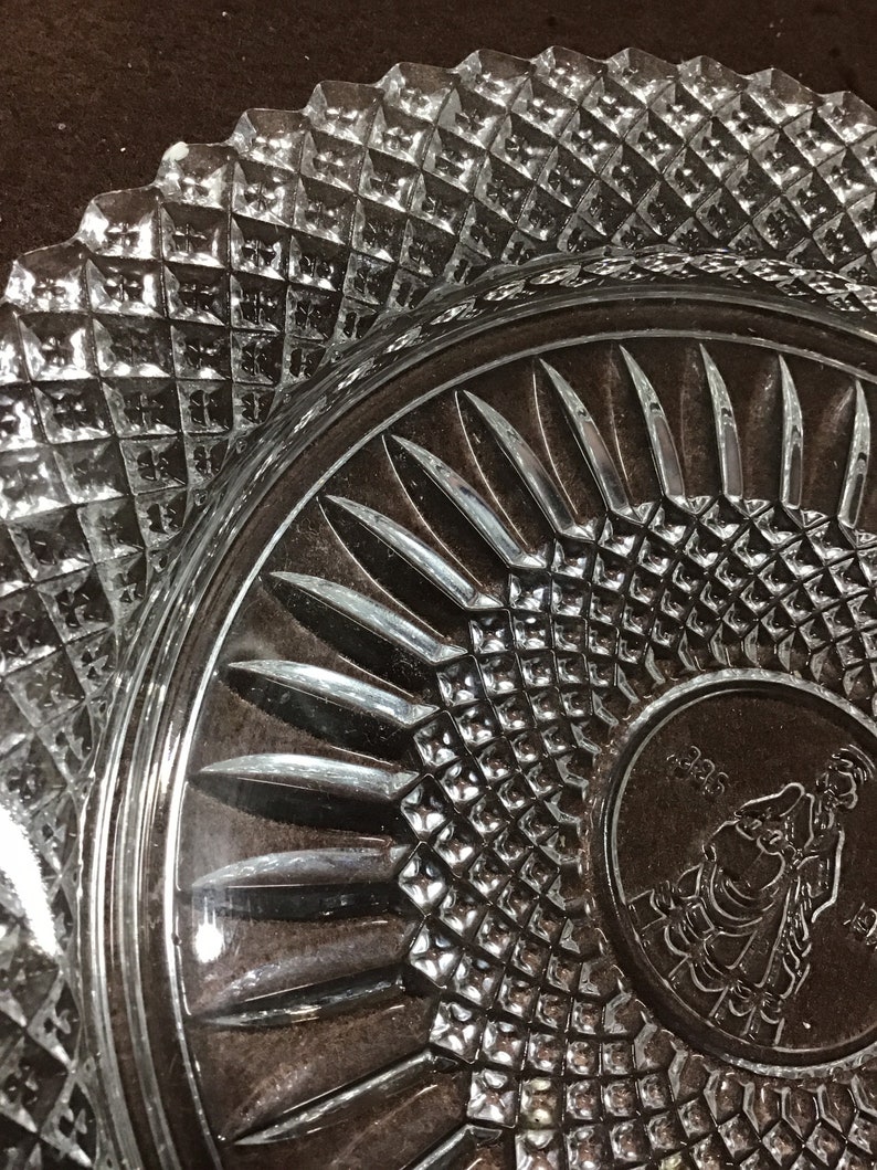 Fostoria American Lead Crystal Plate. Avon 1978 Stratton Etsy