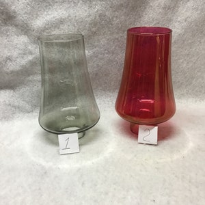 Glass Oil Lamp Chimney/Shade globe. Different colors to choose from