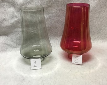 Glass Oil Lamp Chimney/Shade globe. Different colors to choose from