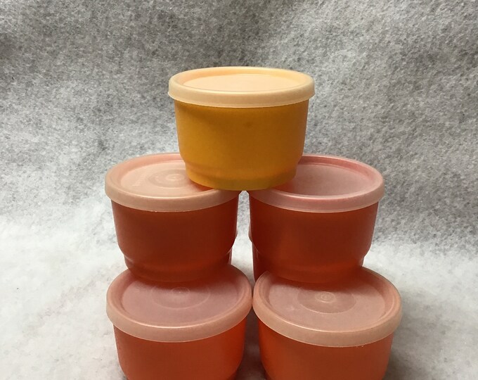 Vintage Tupperware Snack Cups With Lids. Set of 7 Etsy