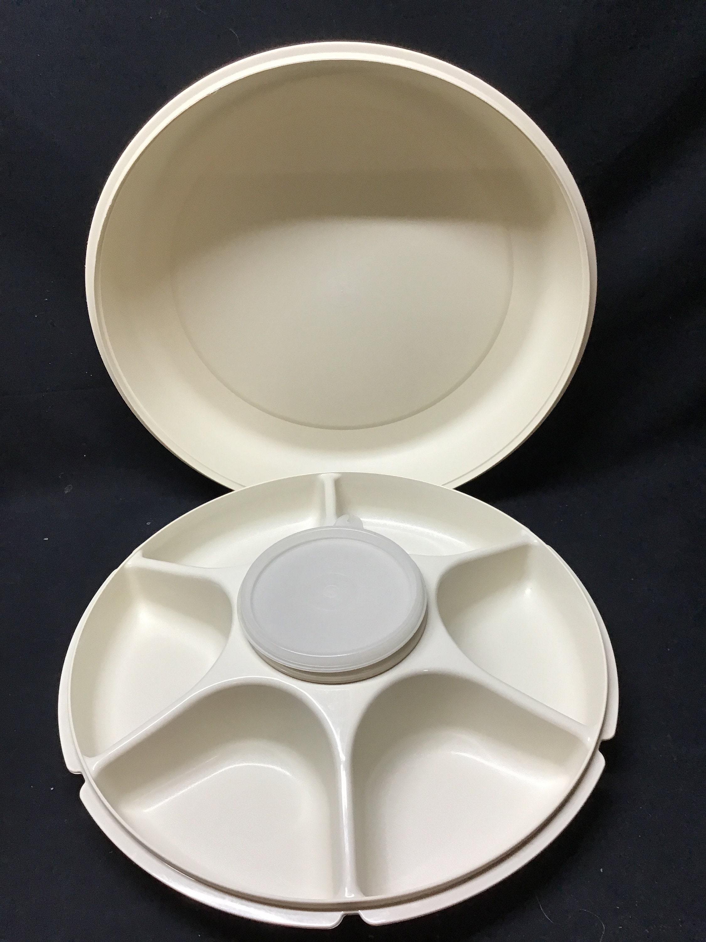 Vintage Tupperware Divided Party Tray For Vegetables Chips and Dip