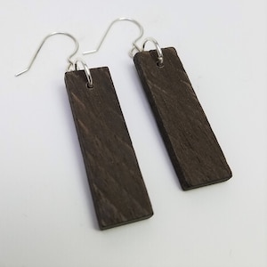 Rustic Black Walnut earrings 1 1/4&quot;