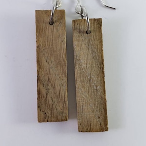 Rustic White Oak earrings 1 1/2&quot;