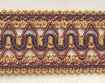 Crème MATCHED Tassel Fringe CORD BULLION Fring Copen Bleu 1.5/" Gimp Trim mastic