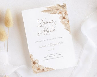 Romantici Boho Chic, Inviti Matrimonio Evocativi E Graziosi - Foto 5