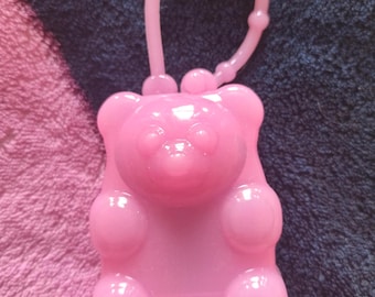 Vintage Bath and Body Works Pink Gummy Bear HS PocketBac Keychain