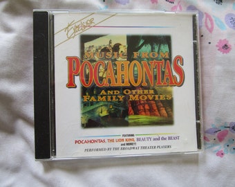 Vintage 1996 Excelsior and Disney Music from Pocahontas and Other Family Movies Music CD