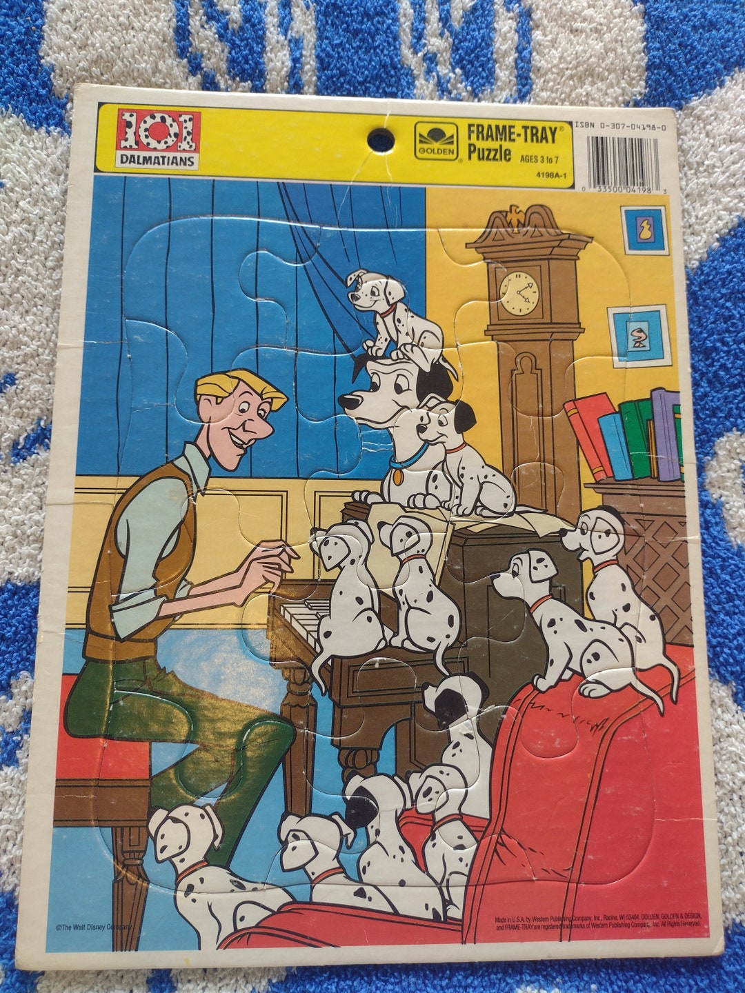 Vintage Disney 101 Dalmatians Golden Frame Tray Puzzle - Etsy