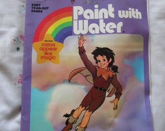 Vintage 1991 Peter Pan and the Pirates Paint with Water SC Book